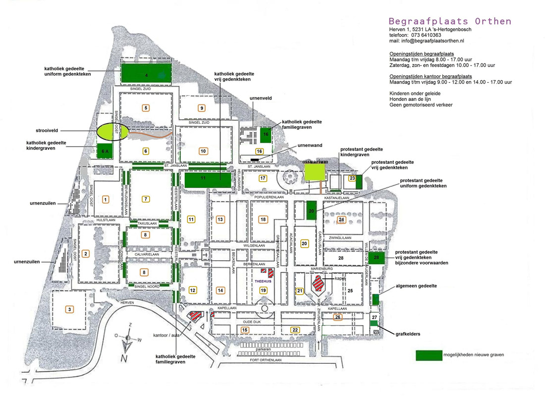 Plattegrond Begraafplaats Orthen Begraafplaats Orthen